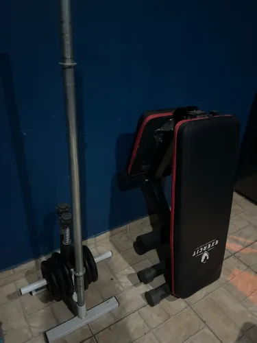 Kit peso + Banco para exercício com regulagem