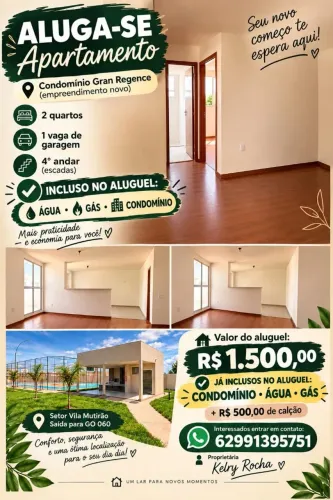 Apartamento de aluguel região noroeste de Goiânia