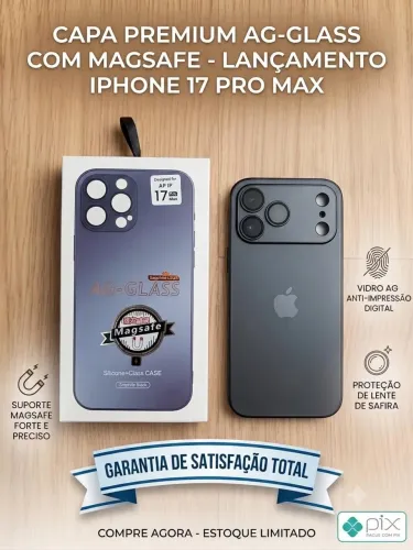 Case Vidro Iphone 14/15/17 Pro Max