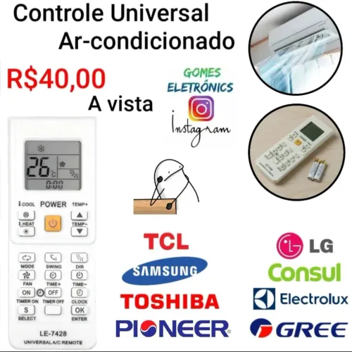 Controle remoto universal para Ar Condicionado (Loja fisica)