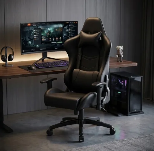 Cadeira Gamer Racer Plus Preto - ENTREGA HOJE !!!