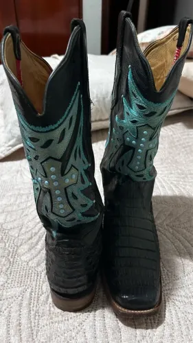 Bota Goyazes couro de jacaré legítimo 