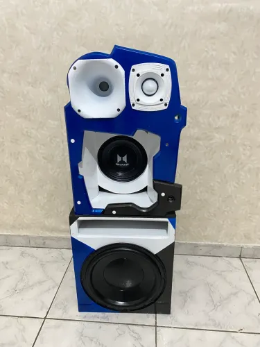 Som quadriway 12 polegadas completo com modulo , fonte e toca cd com bluetooth 