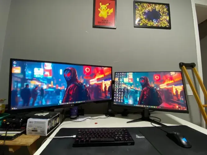 PC Gamer Completo + 2 Monitores | RTX 3050 | Ryzen 5 5600G | Setup Completo