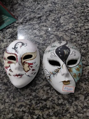 2 Máscaras decorativa Italiana aram antiguidade