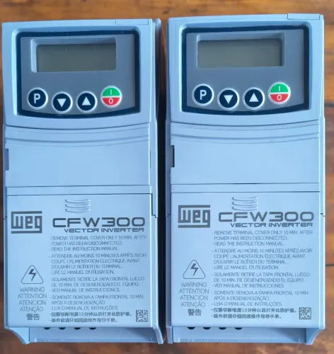 Inversor de frequência cfw300 2cv tensão de trabalho 220v corrente de saída 7.3A