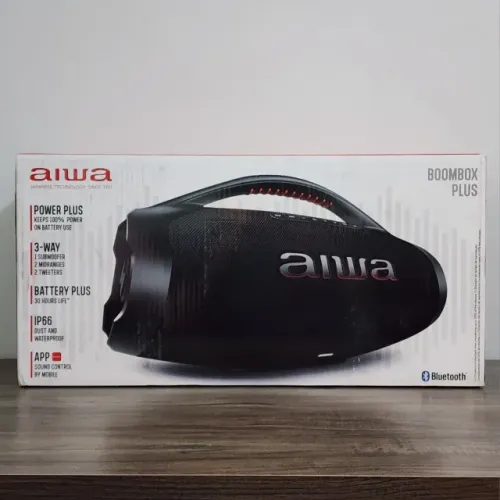 Caixa de Som Bluetooth AIWA Boombox Plus 200W Preto - Nova, Lacrada, NF e Garantia