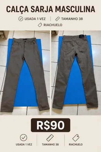 Calça sarja masculina 