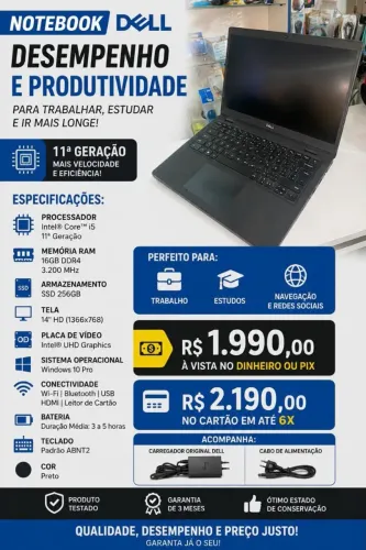 Notebook Dell 11 geração 