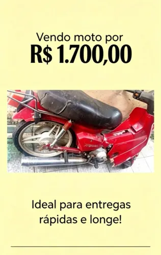 Traxx CJ Ciclomotor - R$1.700,00 À VISTA- Ideal para entregas