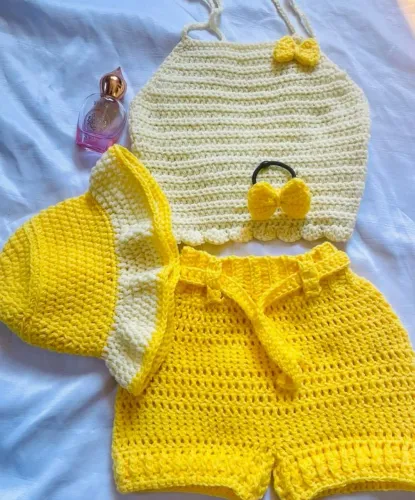 Conjunto infantil de crochê só encomenda