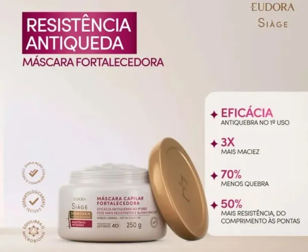 Máscara Capilar Siáge Fortalecedora  Eudora250g