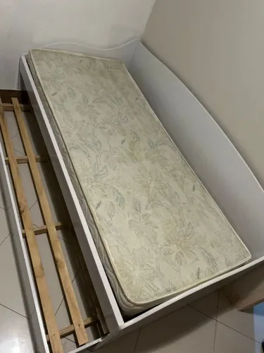 Bi Cama Cimol Branca + 1 Colchão Ortobom 