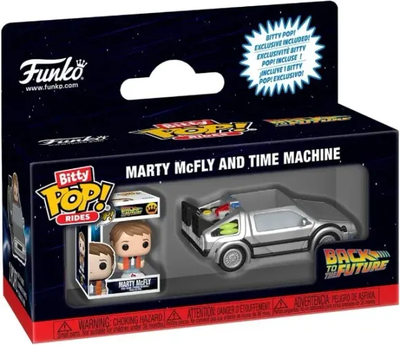 Funko Pop! Bitty Pop Rides - Back To Future -  Marty Mcfly and Machine