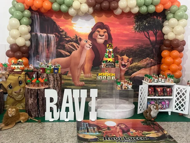 Buffet completo com decoração 