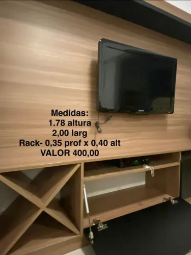 Painel de TV com rack