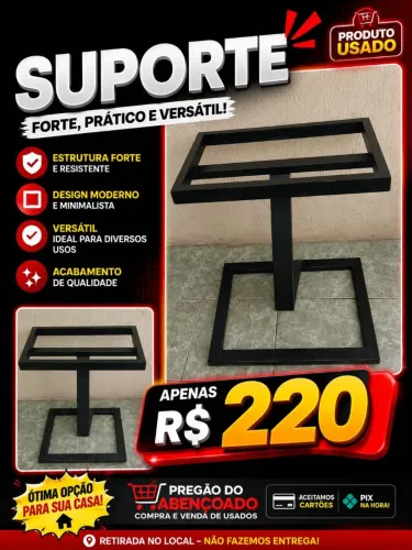 Suporte para Cooktop de 5 bocas passamos cartão