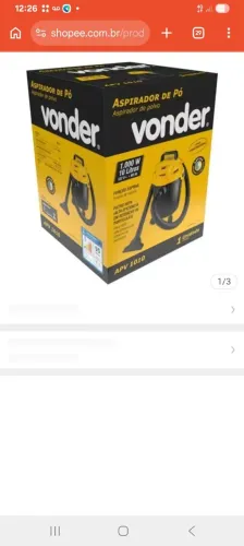 Promoção este mês de Aspirador de Pó Vonder
