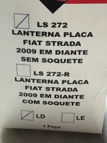 Lanterna nova placa Fiat strada 2009 em diante lado direito na promoção 