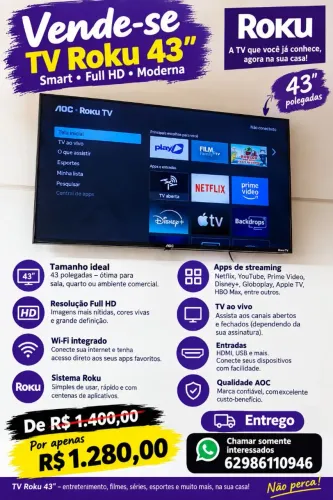 Vendo tv 43 polegadas smart