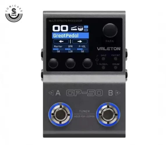 Pedaleira para guitarra Valeton Gp-50 Multi-efeitos Nam e ir Loader