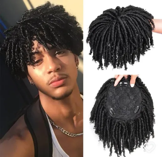 Toupee masculino dreadlock 