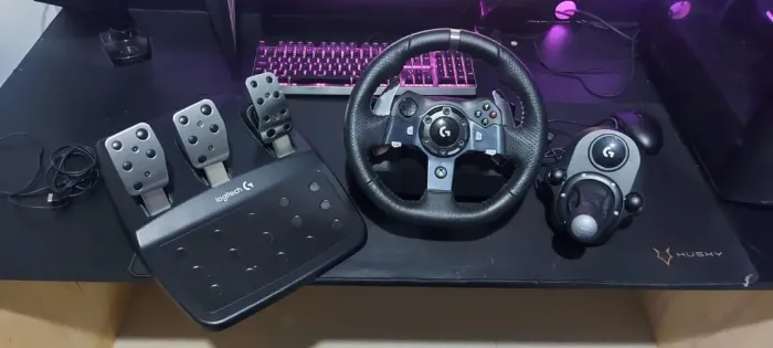 Volante Logitech G920 + Câmbio (com caixas)