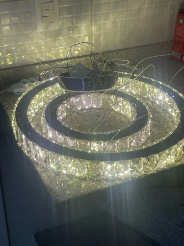 Lustre anéis de cristal lindíssimo