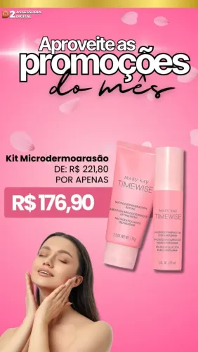 Kit microdermoabrasão na promoção este mês