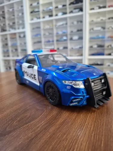 Miniatura Police Jada 1/24 Mustang Barricade Transformers Last Knight