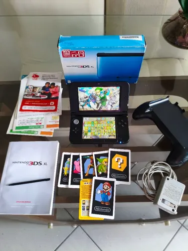 Nintendo 3DS XL 32GB Lotado de jogos completo com acessórios