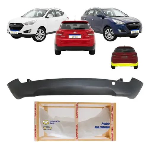 Spoiler Traseiro Inferior Ix35 2010 11 12 13 14 A 2022 Novo Preto
