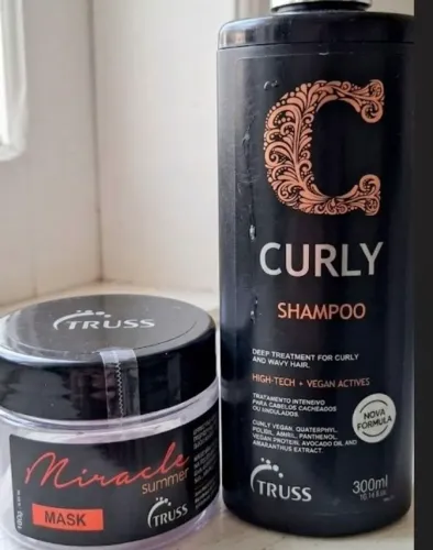 Kit Shampoo Curly e mascara miracle summer TRUSS - ÓTIMO ESTADO!