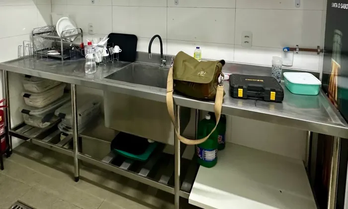 Bancada em Inox com Cuba