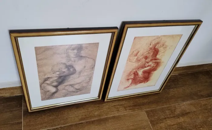 Conjunto de Quadros Michelangelo Medidas 45x35 e 42x36