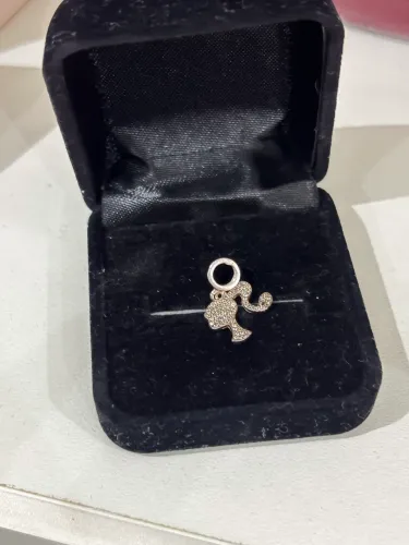 Berloque Barbie Em Prata 925 Com Zircônias (Lindo!)