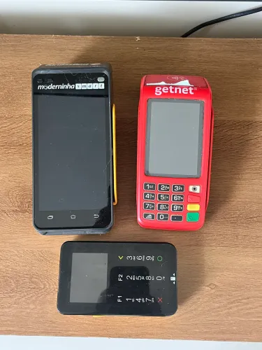 Kit 3 Maquininhas de Cartão: Moderninha Smart + Moderninha Wi-Fi + Getnet Santander