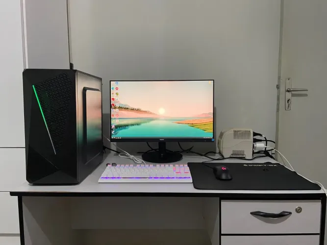 PC Gamer Completo R7 5800X + 32GB RAM + Monitor 24 IPS + NF e Caixas