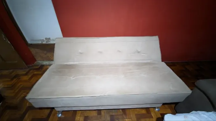 Sofá Cama 1,80m França Suede Cappuccino - Seminovo