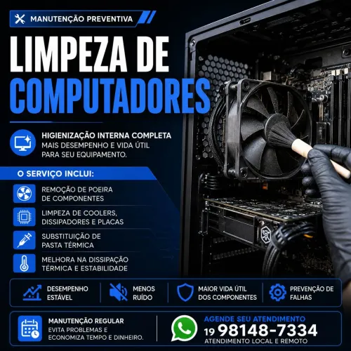 Limpeza de computadores. 