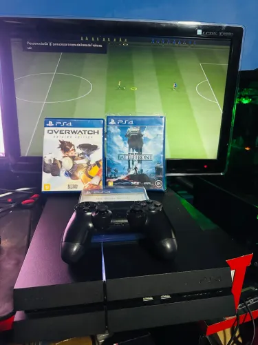 Playstation 4 Fat 500Gb + 3 Jogos Originais + Controle