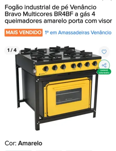 Vendo fogão industrial semi novo 2.000,00