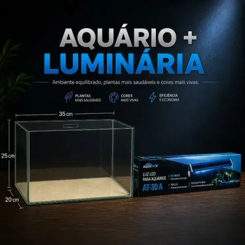 Aquário com Luminária Nova