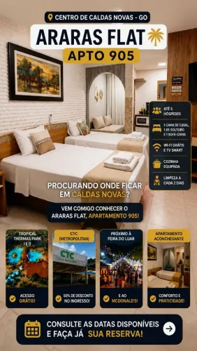 Apartamento Premium Condominio Araras Caldas Novas