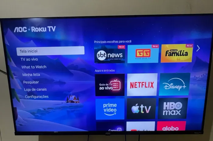 TV AOC Roku - Smart TV em ótimo estado