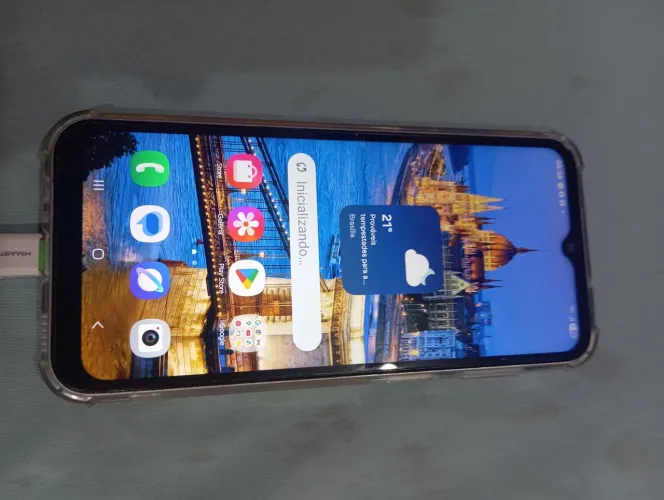 Smartphone Samsung Galaxy a14 5g 128gb 4 de ram usado com capa e película m
