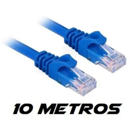 Cabo Rede 10m Cat5e Internet Crimpado Rj45 Alta Velocidade Novo