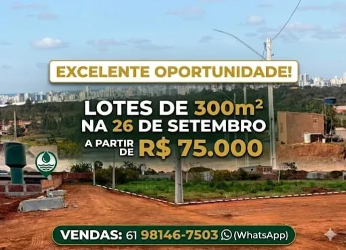 Grande oportunidade para investir na 26 de setembro.