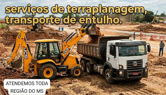 Terraplanagem e transporte de entulho