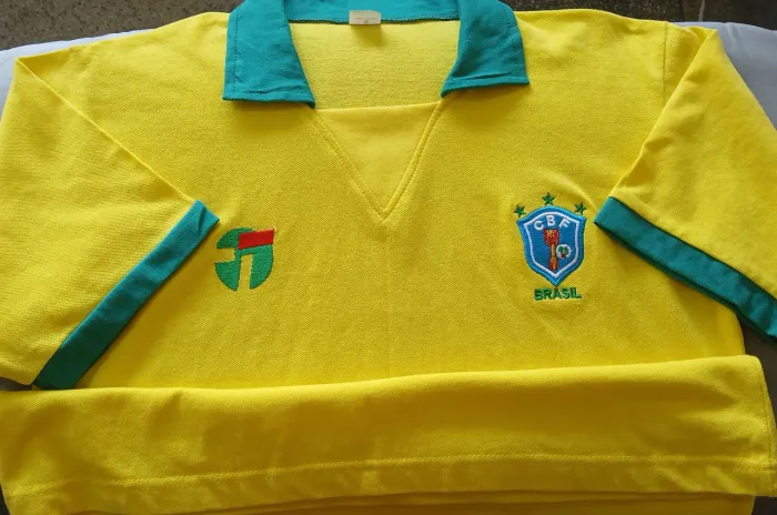 Camisa Seleção Brasil Topper Anos 80 Amarela Frete Grátis